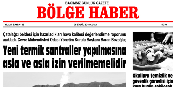 28 EYLÜL CUMA 2018 BÖLGE HABER GAZETESİ... SABAH BAYİLERDE.... 