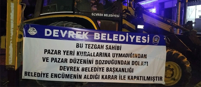 6 PAZARCI ESNAFININ TEZGAHI KAPATILDI