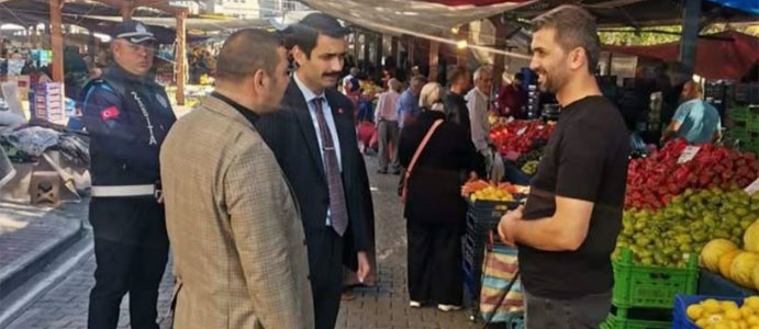 KAYMAKAM BIÇAKÇI, PAZARI GEZDİ