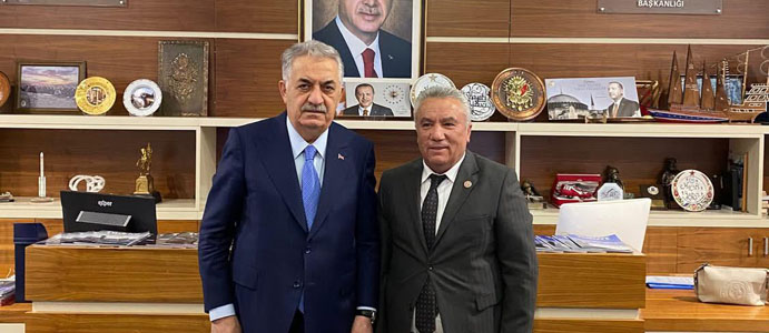 MUHTAR TAŞÇI, YAZICI VE SOYLU'YU AĞIRLADI