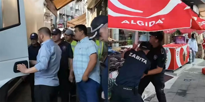 ZABITA EKİPLERİNDEN KALDIRIM UYGULAMASI