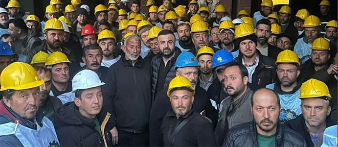 GMİS’TEN, EYLEMDEKİ MADENCİLERE DESTEK ZİYARETİ