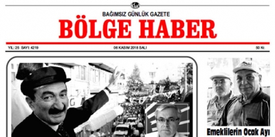 06/11/2018 TARİHLİ BÖLGE HABER GAZETESİ... SABAH BAYİLERDE...