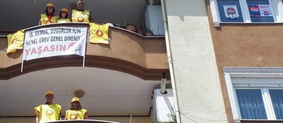 1 MAYIS BALKONLARDA KUTLANDI