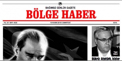 10/11/2018 TARİHLİ BÖLGE HABER GAZETESİ... SABAH BAYİLERDE...