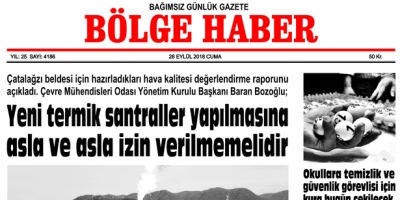 28 EYLÜL CUMA 2018 BÖLGE HABER GAZETESİ... SABAH BAYİLERDE.... 