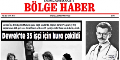 29 EYLÜL CUMARTESİ 2018 BÖLGE HABER GAZETESİ... SABAH BAYİLERDE....