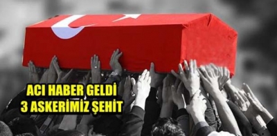  3 ASKERİMİZ ŞEHİT OLDU