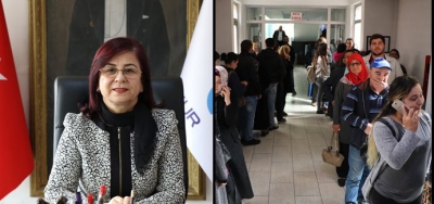 6 AYLIK İŞ İÇİN METRELERCE KUYRUK OLUŞTU