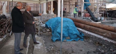 BAŞKAN BOZKURT CAMİ İNŞAATINDA İNCELEMELERDE BULUNDU