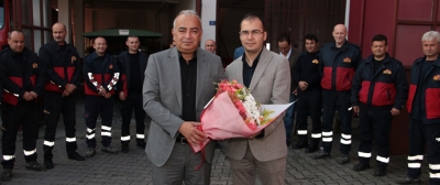 BAŞKAN BOZKURT, İTFAİYECİLERİ ZİYARET ETTİ