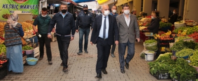 BAŞKAN BOZKURT, PAZARYERİNİ DENETLEDİ