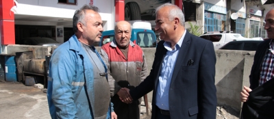 BAŞKAN BOZKURT SANAYİ ESNAFINI ZİYARET ETTİ