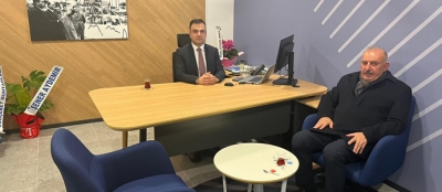BAŞKAN ÖZTÜRK GÖKÇEBEY  HALK BANKASI MÜDÜRÜNÜ ZİYARET ETTİ