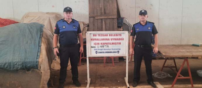 BELEDİYE ESNAFA TAZGAH KAPATTIRDI