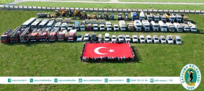 BELEDİYE ÖZ KAYNAKLARIYLA 5 ARAÇ VE 1 İŞ MAKİNESİ ALDI