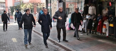 BOZKURT,  ESNAFLA BİR ARAYA GELDİ