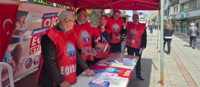 EĞİTİM-İŞ’TEN ZONGULDAK’TA  'GÜVENLİ OKUL' İÇİN İMZA KAMPANYASI