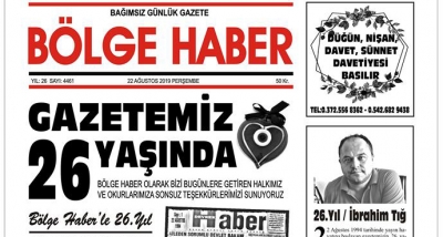 GAZETEMİZİN 26. YAYIN YILINI KUTLADILAR