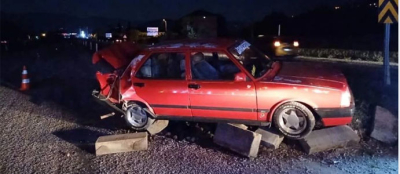 KAZA YAPTIKLARI ARACI BIRAKIP KAÇTILAR