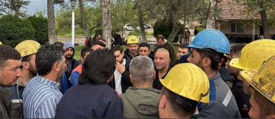 MADEN İŞÇİLERİ EYLEME BAŞLADI:  GMİS MADENCİLERİN YANINDA