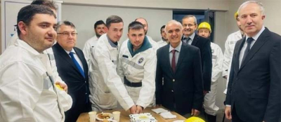 MADENCİLERLE PASTA KESİLDİ