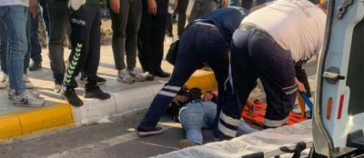 MOTOSİKLETE ÇARPTI