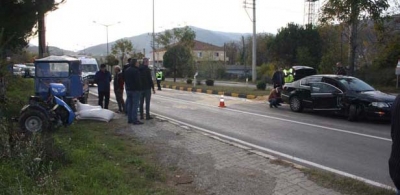 PATPAT OTOMOBİL İLE ÇARPIŞTI: 1 YARALI