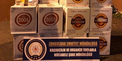 PİYASA DEĞERİ 20 BİN TL KAÇAK MAKARON ELE GEÇİRİLDİ 