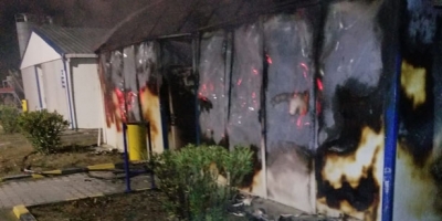 ŞANTİYEDE ÇIKAN YANGIN KORKUTTU 