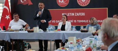 ŞEHİT AİLELERİYLE BİR ARAYA GELDİ