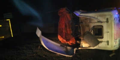 ŞİLEM YÜKLÜ DEVRİLDİ: 1 YARALI