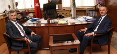   VALİ BEKTAŞ’DAN BAŞKAN ALAN’A ‘HAYIRLI OLSUN’ ZİYARETİ