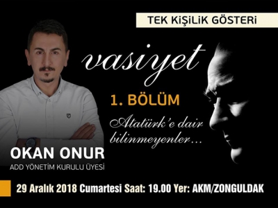  “VASİYET” 29 ARALIK’TA SAHNEDE