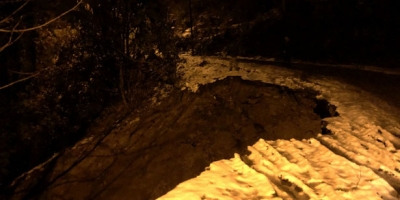 YOL ÇÖKTÜ 1 EV BOŞALTILDI